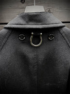 WOOL/CASHMIRE HOODED BALMACCAN COAT