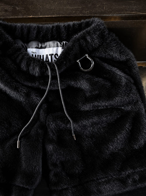 FAKE MINK FUR SHORTS
