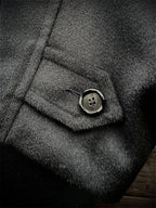 WOOL/CASHMIRE HOODED BALMACCAN COAT