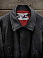 WOOL/CASHMIRE HOODED BALMACCAN COAT