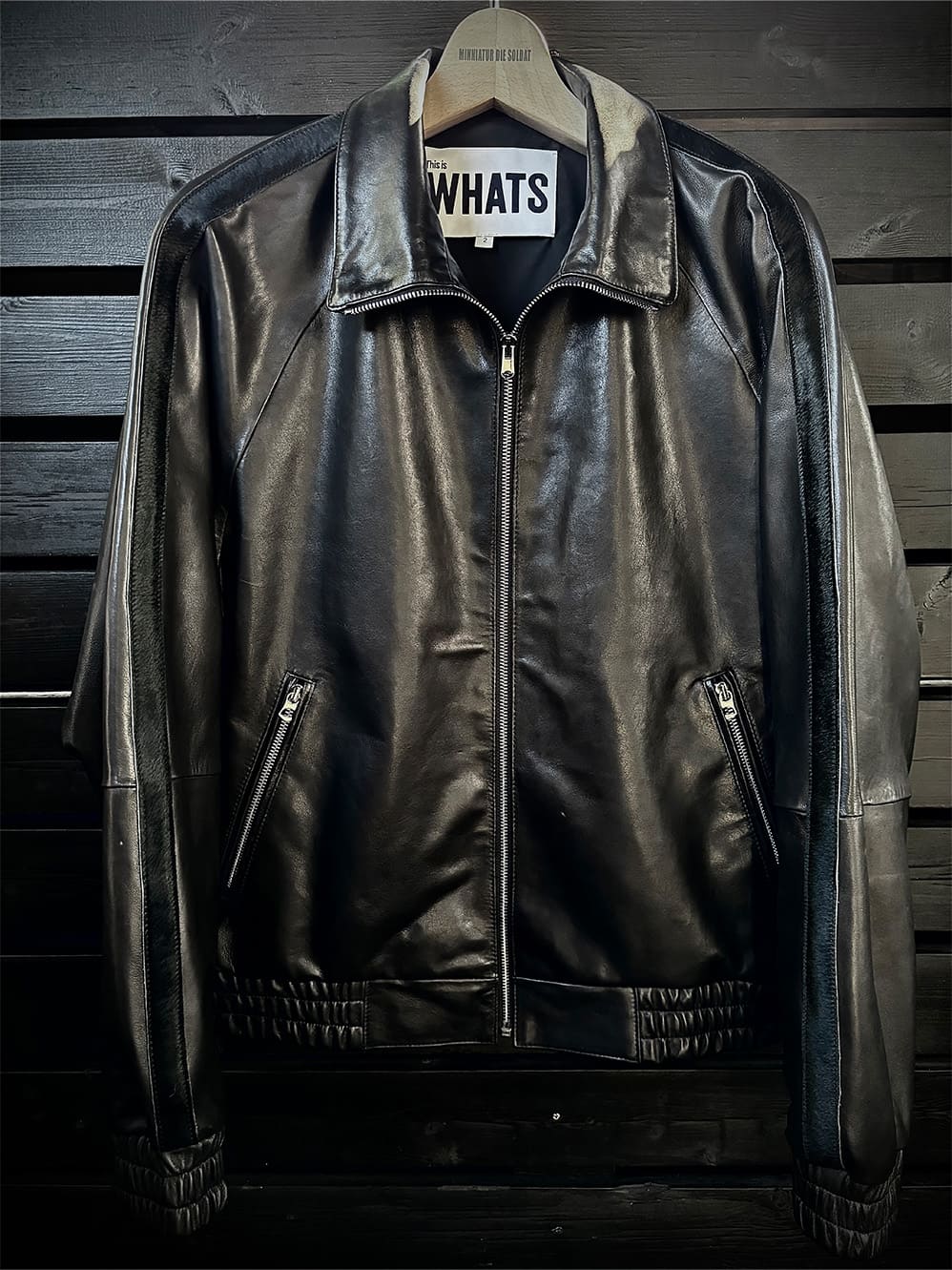 LEATHER TRACK JACKET