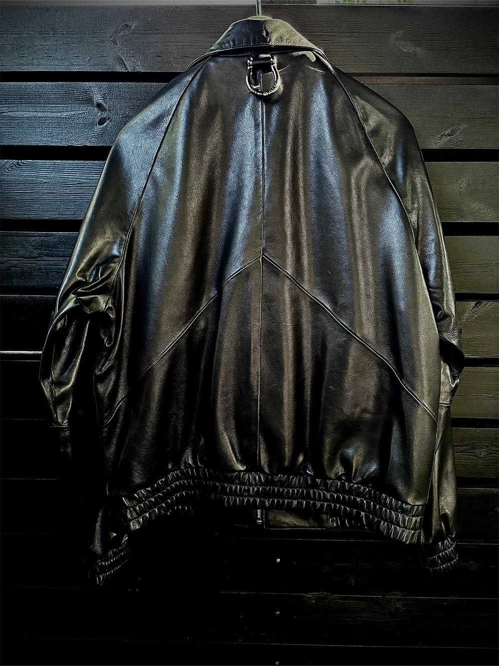 LEATHER TRACK JACKET