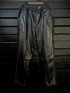 LEATHER TRACK PANTS