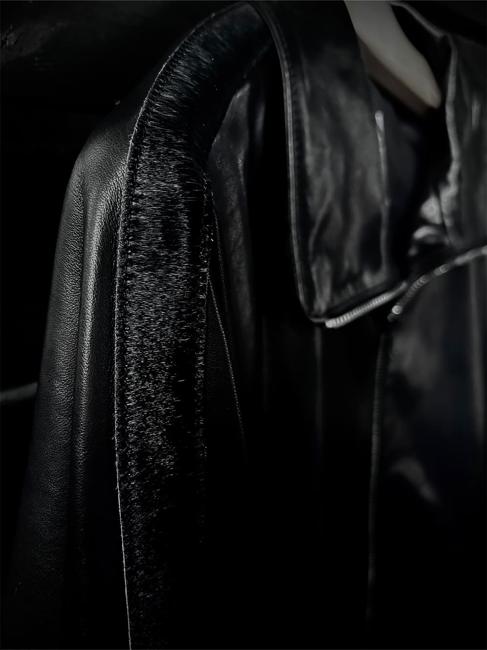 LEATHER TRACK JACKET