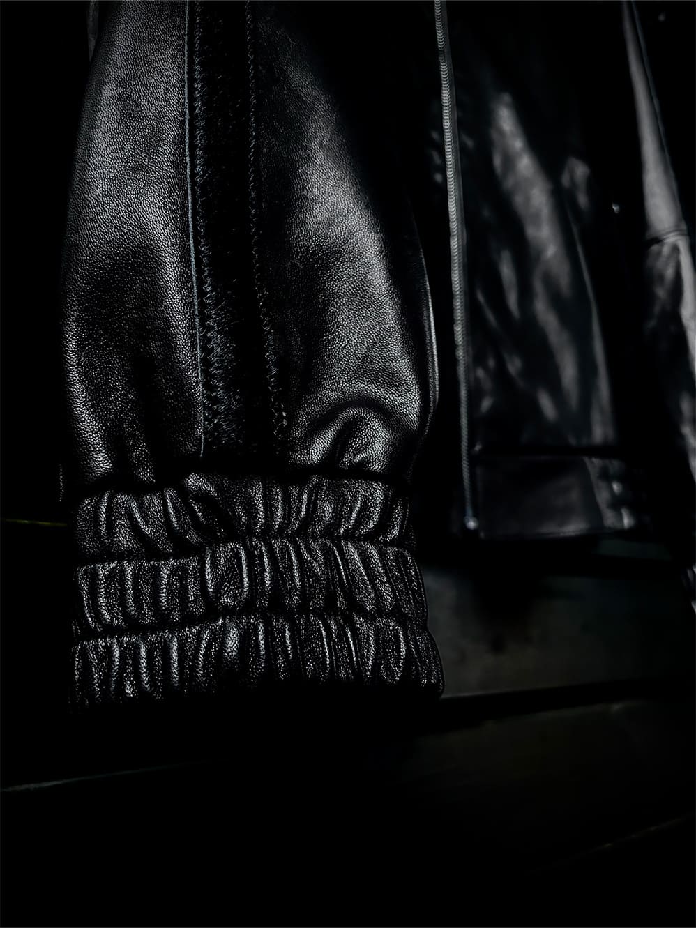 LEATHER TRACK JACKET