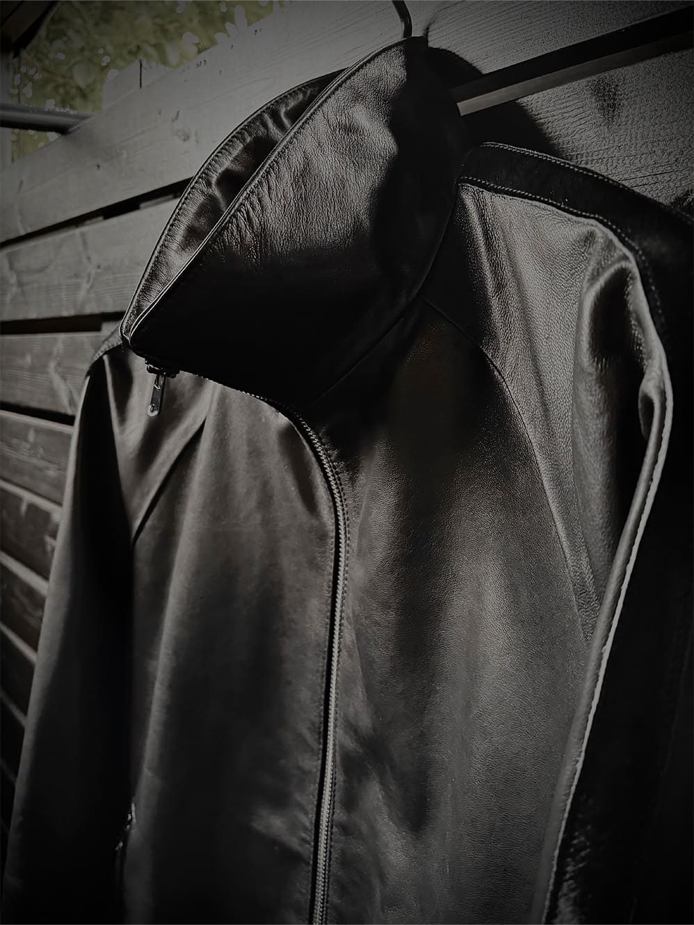 LEATHER TRACK JACKET