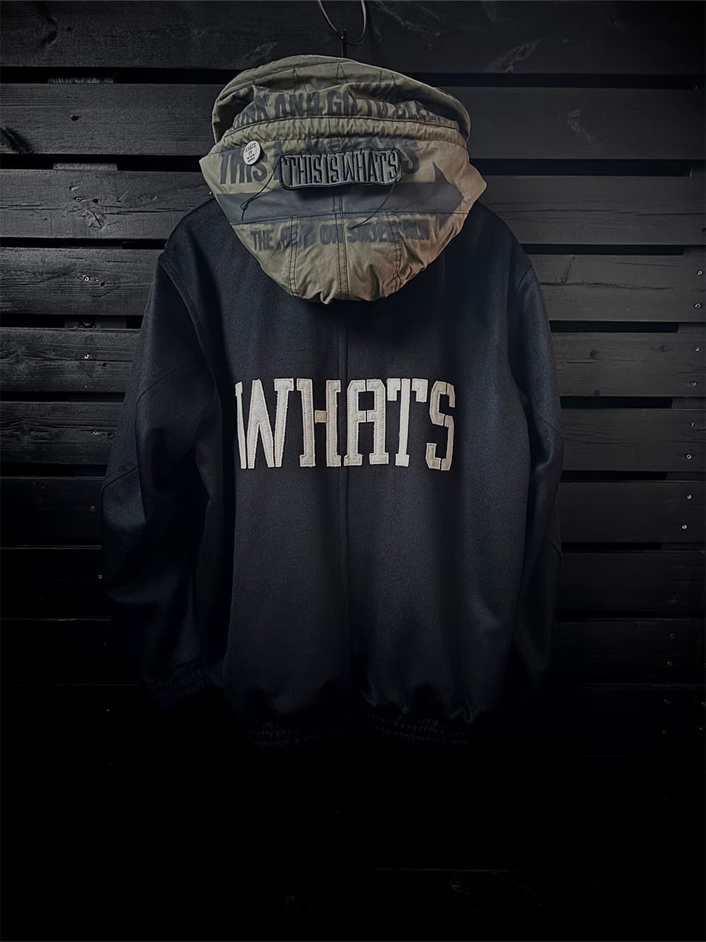 WOOL/CASHMIRE HOODED BLOUSON