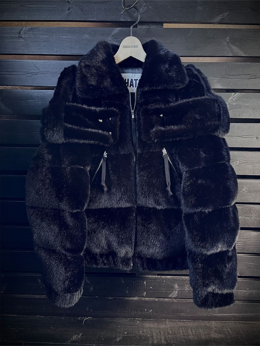 FAKE MINK FUR DOWN JACKET