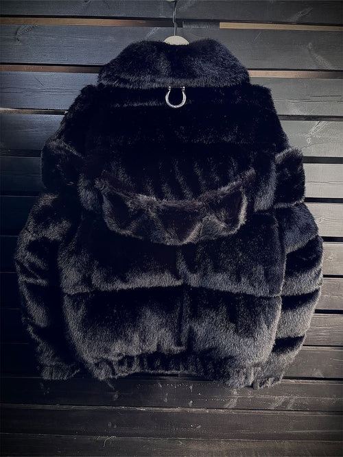 FAKE MINK FUR DOWN JACKET