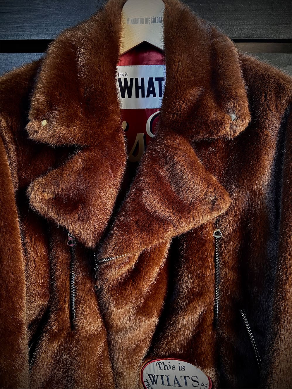 FAKE MINK FUR DOUBLE RIDERS