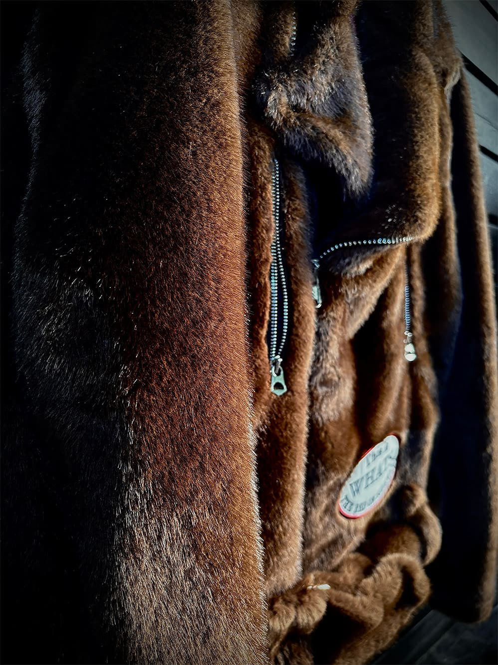 FAKE MINK FUR DOUBLE RIDERS