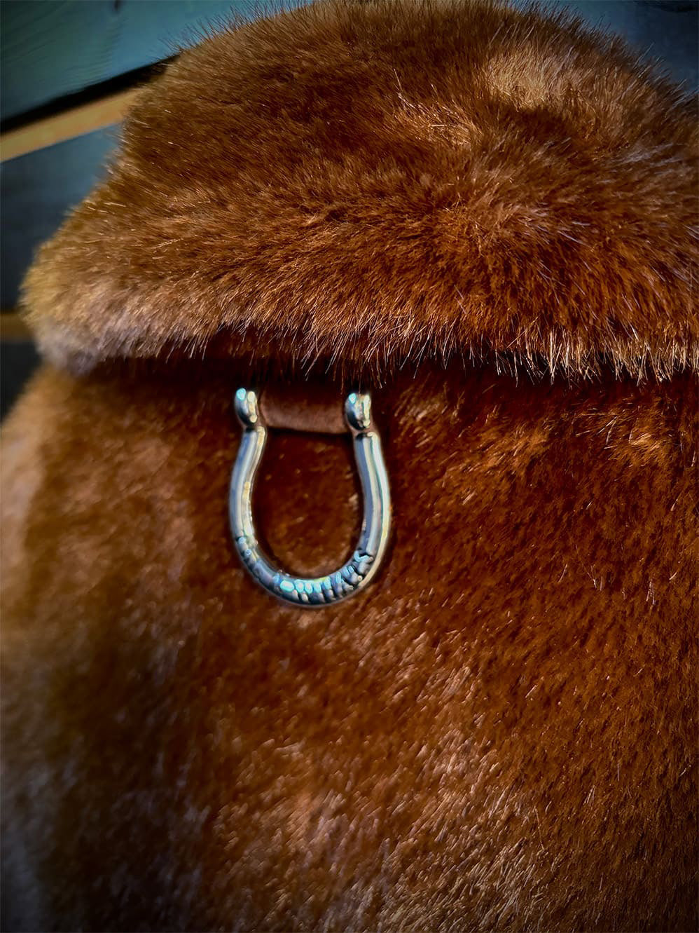 FAKE MINK FUR DOUBLE RIDERS