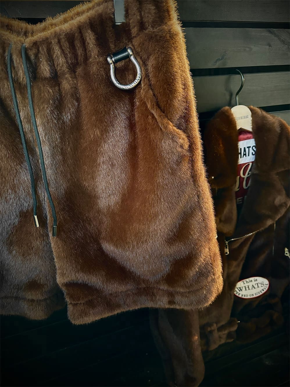 FAKE MINK FUR SHORTS