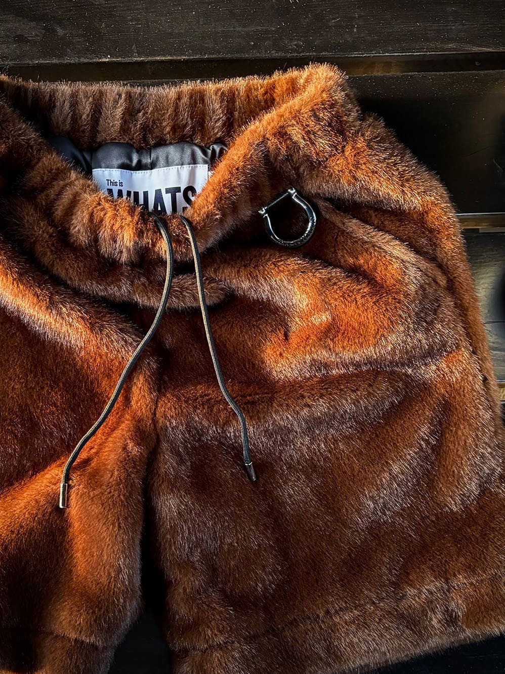 FAKE MINK FUR SHORTS