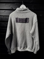 HEATHER MOCK-NECK SWEAT STENCIL