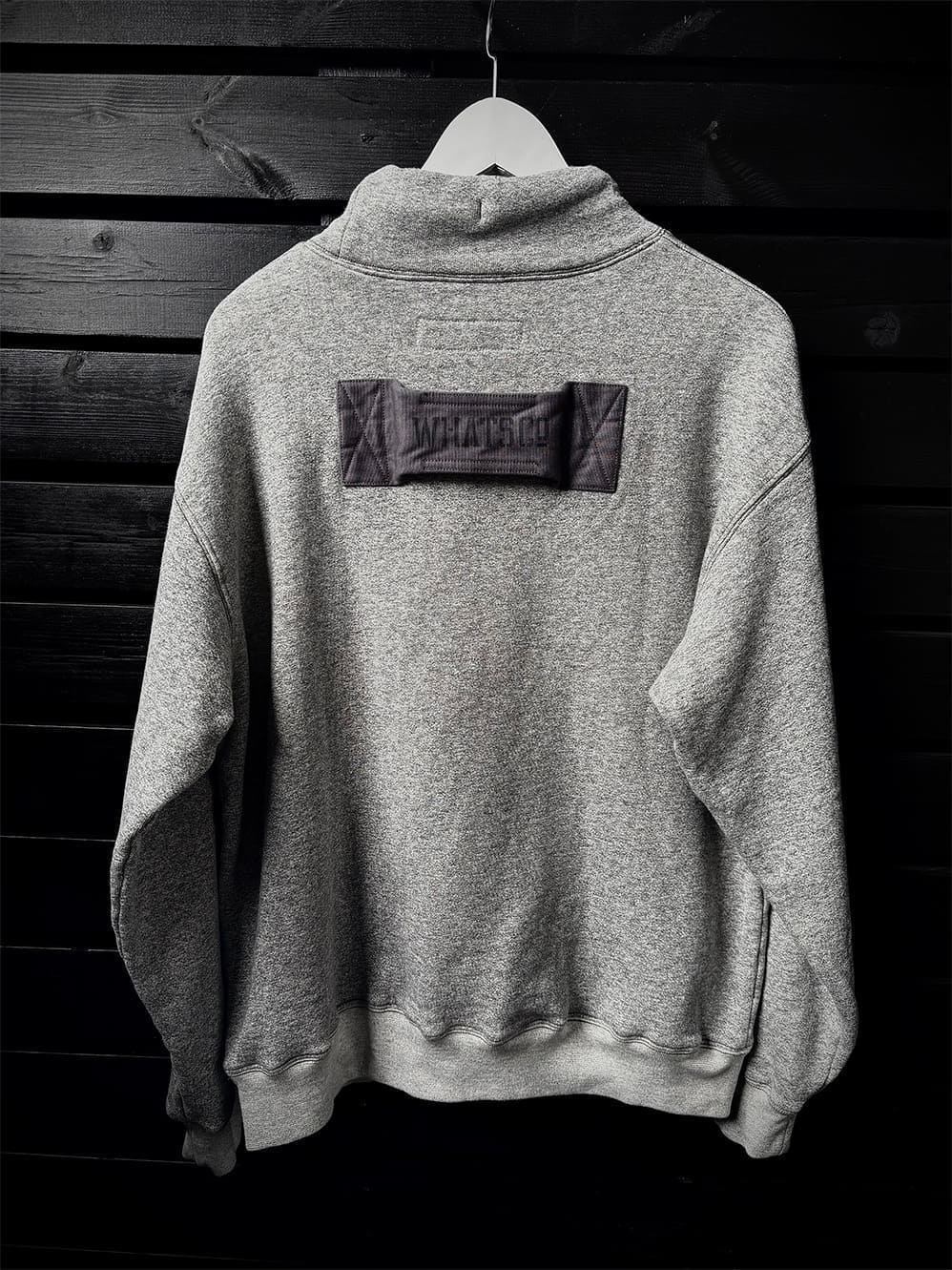 HEATHER MOCK-NECK SWEAT STENCIL