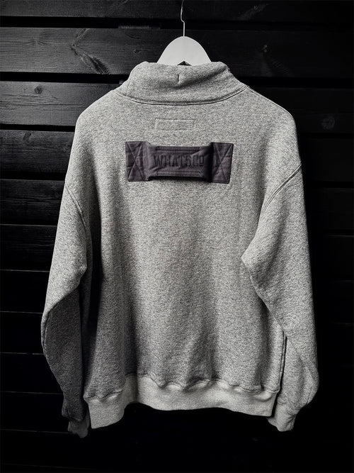 HEATHER MOCK-NECK SWEAT STENCIL