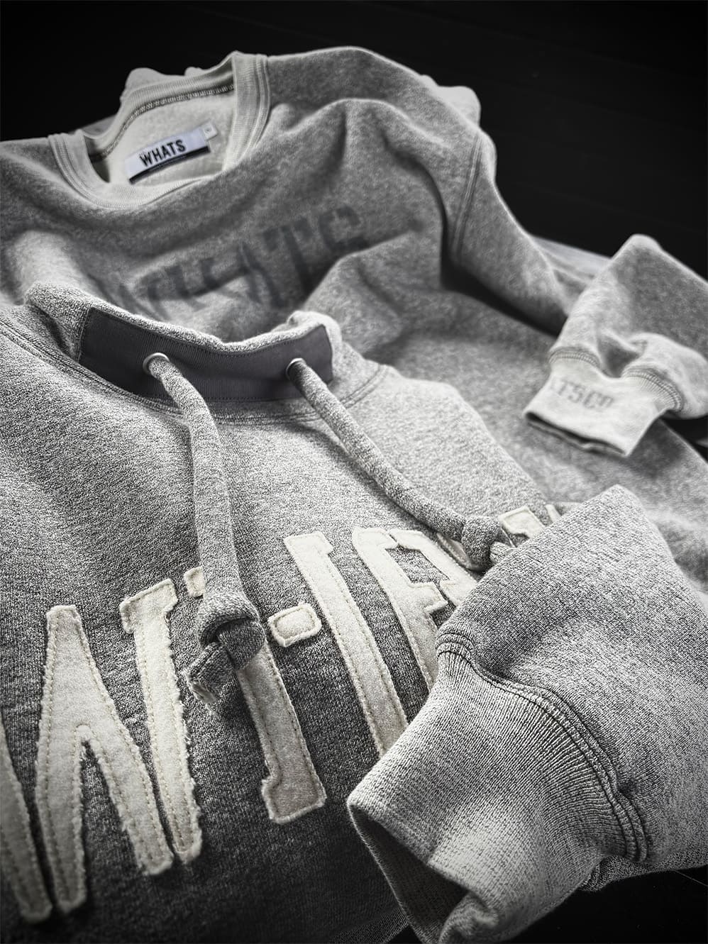 HEATHER MOCK-NECK SWEAT STENCIL