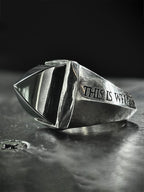 PYRAMID SILVER RING