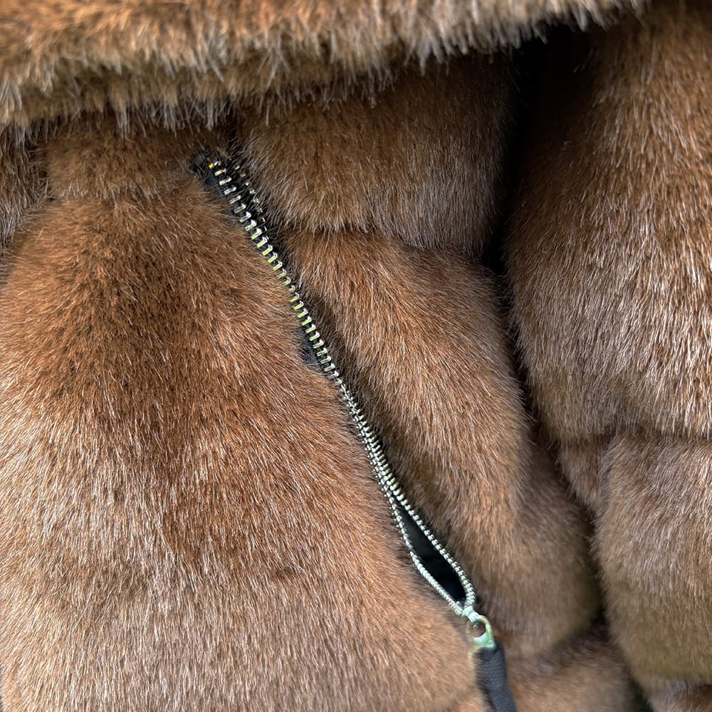 FAKE MINK FUR DOWN JACKET