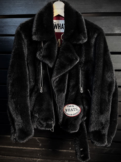 FAKE MINK FUR DOUBLE RIDERS